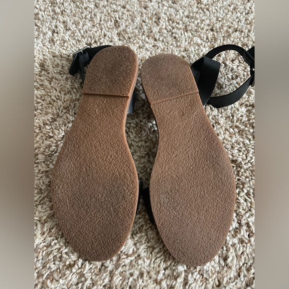 Madewell The Boardwalk Ankle-Strap Sandal Size 7.5 Black Leather - Picture 7 of 9